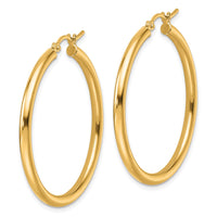 Load image into Gallery viewer, 14k Polished 2.5mm Lightweight Tube Hoop Earrings
