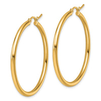 Load image into Gallery viewer, 14k Polished 2.5mm Lightweight Tube Hoop Earrings
