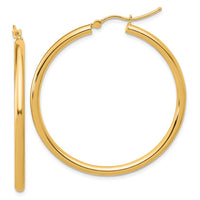 Load image into Gallery viewer, 14k Polished 2.5mm Lightweight Tube Hoop Earrings
