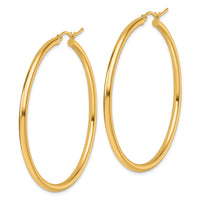 Load image into Gallery viewer, 14k Polished 2.5mm Lightweight Tube Hoop Earrings
