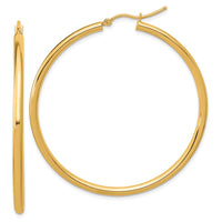 Load image into Gallery viewer, 14k Polished 2.5mm Lightweight Tube Hoop Earrings
