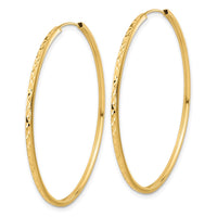 Load image into Gallery viewer, 14K Diamond-cut Endless Hoop Earrings
