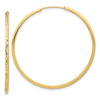 Load image into Gallery viewer, 14K Diamond-cut Endless Hoop Earrings
