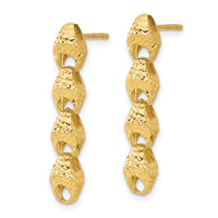 Load image into Gallery viewer, 14K Diamond-cut Fancy Link Drop Post Earrings
