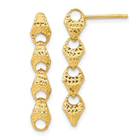 Load image into Gallery viewer, 14K Diamond-cut Fancy Link Drop Post Earrings
