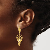 Load image into Gallery viewer, 14K Polished Circles Dangle Earrings
