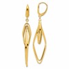 14K Polished Diamond Shaped Dangle Earrings