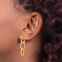 Load image into Gallery viewer, 14K Polished Double Round Dangle Post Earrings

