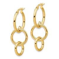 Load image into Gallery viewer, 14K Polished Double Round Hoop Earrings
