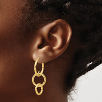 Load image into Gallery viewer, 14K Polished Double Round Hoop Earrings
