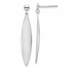 14K White Gold Polished Post Dangle Earrings