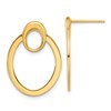 14K Polished Oval Drop Post Earrings