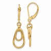 14K Polished Teardrop Dangle Leverback Earrings