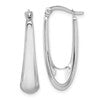 14K White Gold Polished Hoop Earrings