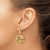Load image into Gallery viewer, 14K Polished Hollow Dangle Earrings
