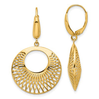 Load image into Gallery viewer, 14K Polished Hollow Dangle Earrings
