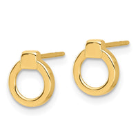 Load image into Gallery viewer, 14K Polished Circle Post Earrings
