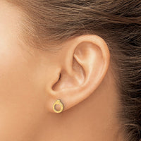Load image into Gallery viewer, 14K Polished Circle Post Earrings
