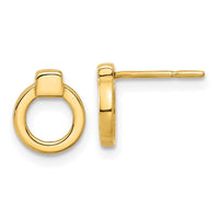 Load image into Gallery viewer, 14K Polished Circle Post Earrings
