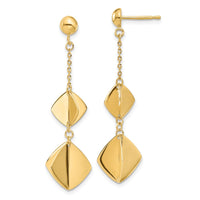 Load image into Gallery viewer, 14K Polished Fancy Dangle Post Earrings
