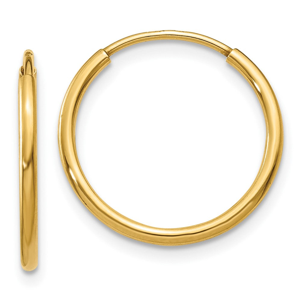 14k 1.00mm Endless Hoop Earring