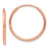 14k Rose Gold 1.00mm Polished Endless Hoop Earrings