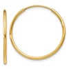 14k 1.00mm Endless Hoop Earring
