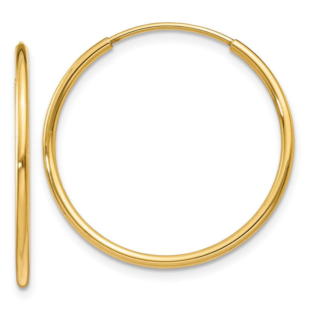 14k 1.00mm Endless Hoop Earring