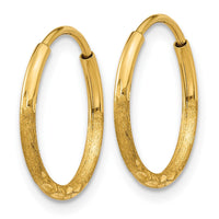 Load image into Gallery viewer, 14k 1.0mm Diamond-cut Endless Hoop Earring
