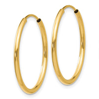 Load image into Gallery viewer, 14k 1.2mm Polished Round Endless Hoop Earrings
