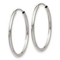 Load image into Gallery viewer, 14k White Gold 1.2mm Polished Endless Hoop Earrings
