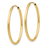 Load image into Gallery viewer, 14k 1.2mm Polished Round Endless Hoop Earrings
