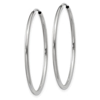 Load image into Gallery viewer, 14k White Gold 1.2mm Polished Endless Hoop Earrings
