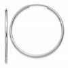 14k White Gold 1.2mm Polished Endless Hoop Earrings