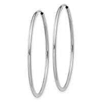 Load image into Gallery viewer, 14k White Gold 1.2mm Polished Endless Hoop Earrings

