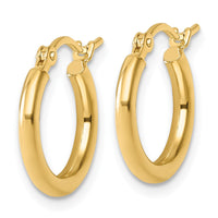 Load image into Gallery viewer, 14k Polished 2x15mm Polished Hoop Earrings
