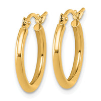 Load image into Gallery viewer, 14k Polished 2x17.5mm Polished Hoop Earrings

