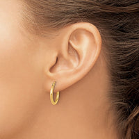 Load image into Gallery viewer, 14k Polished 2x17.5mm Polished Hoop Earrings
