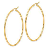 Load image into Gallery viewer, 14k Polished 2x55mm Polished Hoop Earrings
