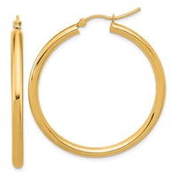 Load image into Gallery viewer, 14k Polished 3mm Polished Hoop Earrings
