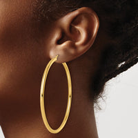 Load image into Gallery viewer, 14k Polished 3mm Polished Hoop Earrings

