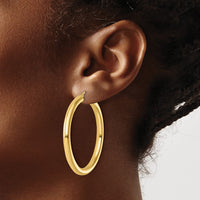 Load image into Gallery viewer, 14k Polished 4mm Polished Hoop Earrings
