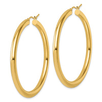 Load image into Gallery viewer, 14k Polished 4mm Polished Hoop Earrings
