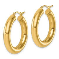 Load image into Gallery viewer, 14k Polished 5mm Polished Hoop Earrings
