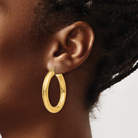 Load image into Gallery viewer, 14k Polished 5mm Polished Hoop Earrings
