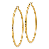 Load image into Gallery viewer, 14k Diamond-cut 2mm Round Tube Hoop Earrings
