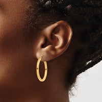 Load image into Gallery viewer, 14k 2mm Square Tube Hoop Earrings
