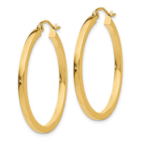 Load image into Gallery viewer, 14k 2mm Square Tube Hoop Earrings
