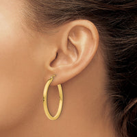 Load image into Gallery viewer, 14k 2mm Square Tube Hoop Earrings

