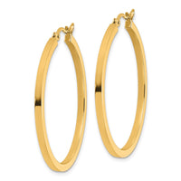 Load image into Gallery viewer, 14k 2mm Square Tube Hoop Earrings
